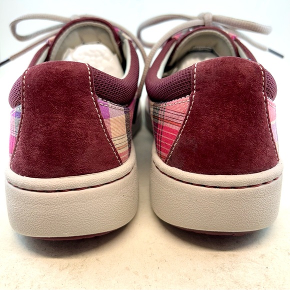 Dansko Pink Purple Plaid Madras Brandi Lace Up Sneakers, size 37 6.5 7 - Picture 8 of 11